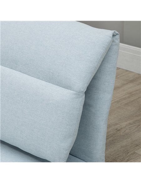 HOMCOM Adjustable Floor Chair with Back Support, Folding Chair Bed, Lazy Sofa Bed for Gaming, Meditation, Reading, Blue - pic 29993 | FastDaddyshop