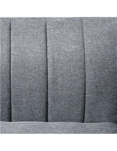 HOMCOM Two Seater Sofa Bed, Convertible Linen Fabric Sofa Couch, Click Clack Sofabed with Adjustable Split Backrest, Grey
