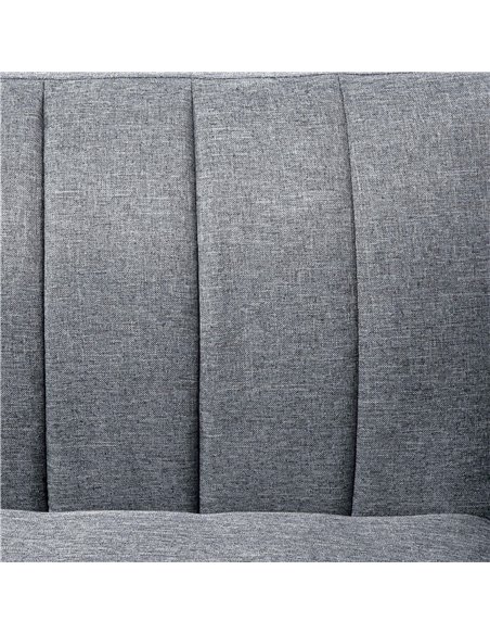 HOMCOM Two Seater Sofa Bed, Convertible Linen Fabric Sofa Couch, Click Clack Sofabed with Adjustable Split Backrest, Grey - pic 30029 | FastDaddyshop