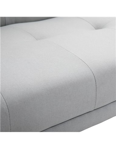 HOMCOM 3 Seater Sofa Bed, Scandinavian Style Recliner with Armrest Cup Holder, Grey