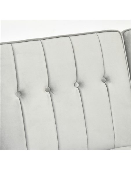 HOMCOM L Shape Sofa Bed Set with 3-Seater Sofa and Footstool, Corner Sofa Bed with Ottoman, Light Grey - pic 30084 | FastDaddyshop
