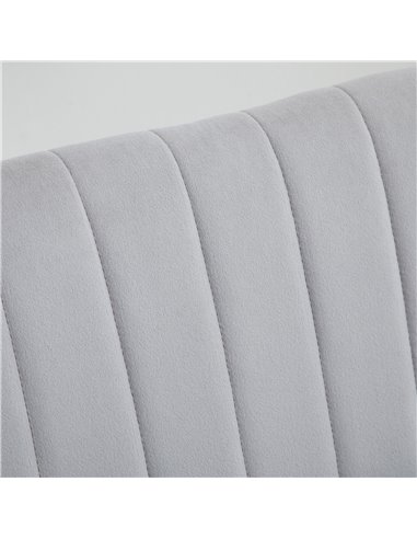 HOMCOM Modern Velvet Double Seat Sofa with Wood Frame, Foam Padding, High Back, Grey