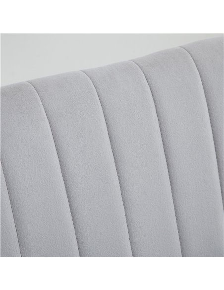 HOMCOM Modern Velvet Double Seat Sofa with Wood Frame, Foam Padding, High Back, Grey - pic 30165 | FastDaddyshop