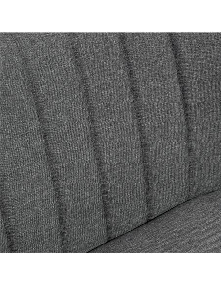 HOMCOM Modern Double Seat Sofa Loveseat Couch 2 Seater Compact Sofa Padded Linen Wood Leg Grey - pic 30192 | FastDaddyshop