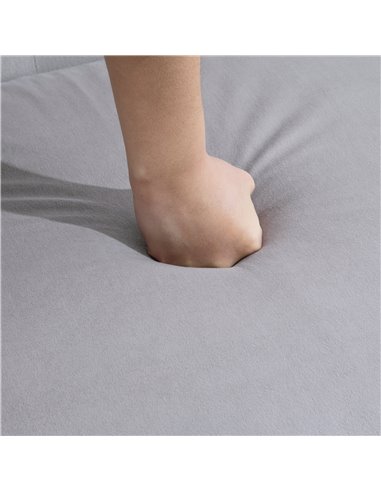 HOMCOM 2 Seat Sofa Lounger Couch with Wood Frame Button Tufts Carved Legs Vintage Design Compact Home Bedroom Loveseat, Grey