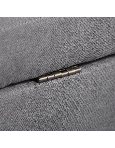 HOMCOM Modern 2 Seater Sofa with Hidden Storage, 117cm Tufted Cotton Couch, Compact Loveseat Sofa with Wood Legs, Grey - pic 30262 | FastDaddyshop