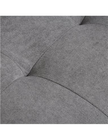 HOMCOM Modern 2 Seater Sofa with Hidden Storage, 117cm Tufted Cotton Couch, Compact Loveseat Sofa with Wood Legs, Grey