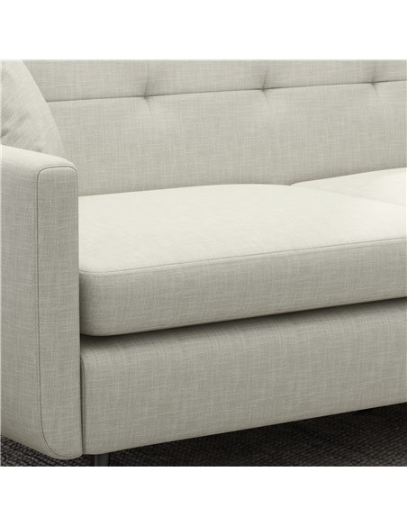 HOMCOM 165cm 2 Seater Sofa for Living Room, Modern Fabric Couch, Tufted Loveseat Sofa Settee w/ Steel Legs, 2 Storage Pockets, B - pic 30291 | FastDaddyshop