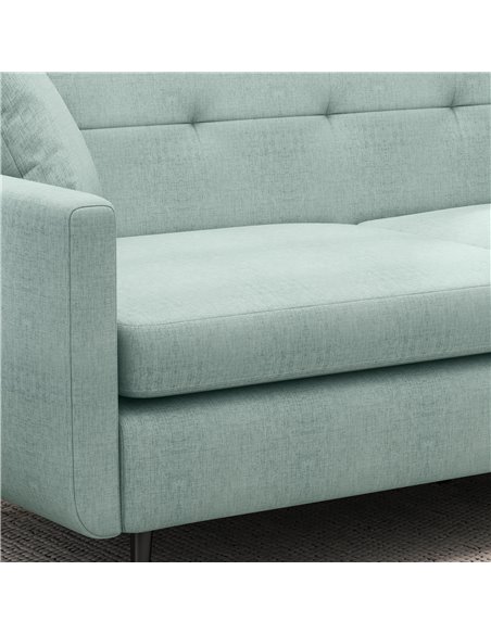 HOMCOM 165cm 2 Seater Sofa for Living Room, Modern Fabric Couch, Tufted Loveseat Sofa Settee w/ Steel Legs, 2 Storage Pockets, B - pic 30300 | FastDaddyshop