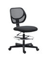 Vinsetto Ergonomic Mesh Standing Desk Chair with Adjustable Footrest Ring and Seat Height, Black