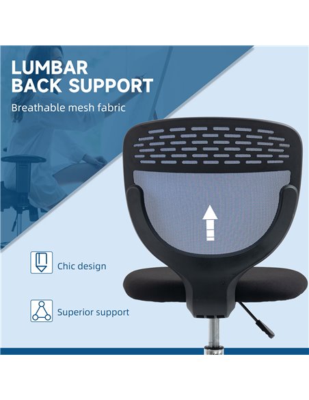 Vinsetto Drafting Chair, Swivel Office Draughtsman Chair, Mesh Standing Desk Chair with Lumbar Support, Adjustable Foot Ring, Ar - pic 30477 | FastDaddyshop