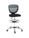 Vinsetto Mesh Standing Desk Chair with Lumbar Support, Adjustable Foot Ring, Armless, Grey