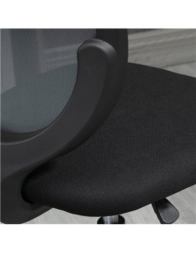 Vinsetto Drafting Chair, Swivel Office Draughtsman Chair, Mesh Standing Desk Chair with Lumbar Support, Adjustable Foot Ring, Ar