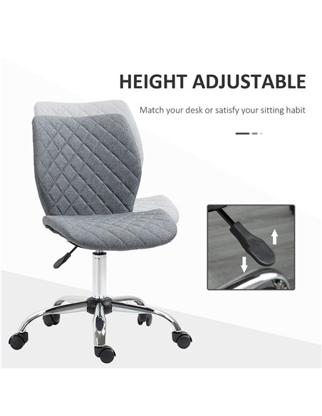 Vinsetto Mid Back Swivel Chair with 360° Swivel Height, Grey 921-263V71GY - pic 30529 | FastDaddyshop