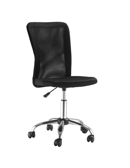Vinsetto Home Office Ergonomic Mesh Task Armless Chair with Mid Back, Height Adjustable, Black - pic 30535 | FastDaddyshop