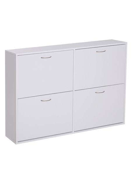 HOMCOM Shoe Cabinet, 120Lx24Wx81H cm, Particle Board-White - pic 30579 | FastDaddyshop