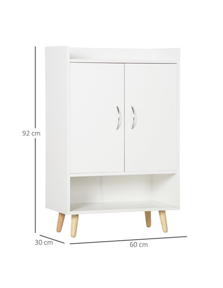 HOMCOM Modern Shoe Cabinet Storage Organizer with Doors and Shelves for Hallway & Entryway - pic 30591 | FastDaddyshop