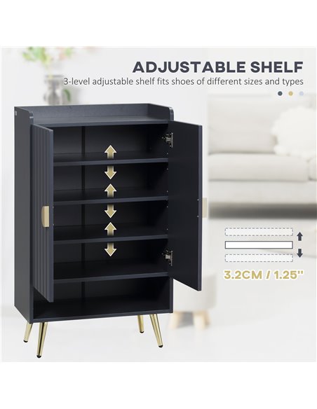 HOMCOM Modern Shoe Cabinet for 15 Pairs of Shoes, Grey 837-292V00GY - pic 30629 | FastDaddyshop