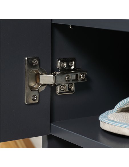 HOMCOM Modern Shoe Cabinet with 2 Doors for 15 Pairs of Shoes, Grey - pic 30633 | FastDaddyshop