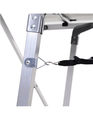 Outsunny 4FT Folding Aluminium Picnic Table Portable Camping BBQ Table Roll Up Top Mesh Layer Rack with Carrying Bag