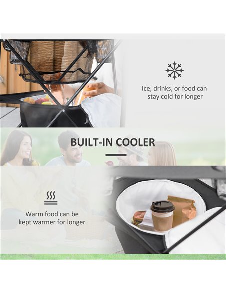 Outsunny Portable Folding Camping Table with Built-in Cooler A20-206 - pic 30755 | FastDaddyshop