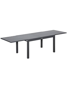 Outsunny 10 Seater Extendable Garden Table with Aluminium Frame for Lawn, Balcony and Backyard, Grey