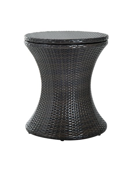 Outsunny Rattan Ice Bucket Table Beer Cooler For Outdoor Patio Party Bar Garden  Brown - pic 31145 | FastDaddyshop