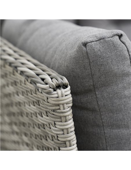 Outsunny 6 Pieces Outdoor PE Rattan Garden Furniture Set with Corner Sofa, Soft Padded Cushion, Liftable Coffee Table, Grey - pic 31197 | FastDaddyshop