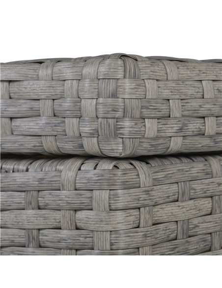 Outsunny 4-Seater PE Rattan Sofa Set with Coffee Table, Side Storage Box, Cushion, Grey - pic 31241 | FastDaddyshop
