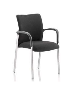 Academy Visitor Chair Black Fabric Back With Arms