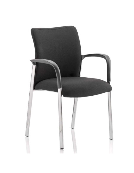 Academy Visitor Chair Black Fabric Back With Arms - pic 31323 | FastDaddyshop