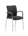 Academy Visitor Chair Black Fabric Back With Arms