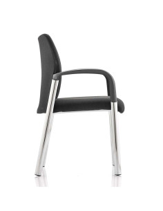 Academy Visitor Chair Black Fabric Back With Arms 2