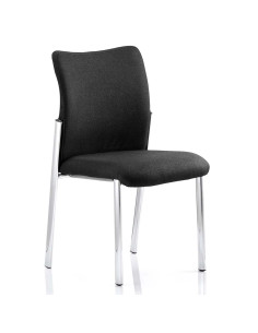 Academy Visitor Chair Black Fabric Back Without Arms BR000004