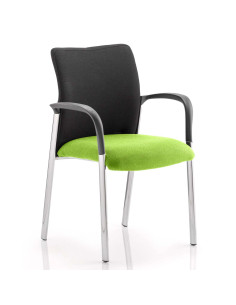 Academy Black Fabric Back Bespoke Colour Seat With Arms Myrrh Green KCUP0026
