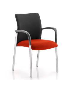 Academy Black Fabric Back Bespoke Colour Seat With Arms Tabasco Orange KCUP0028
