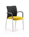 Academy Black Fabric Back Bespoke Colour Seat With Arms Senna Yellow KCUP0029