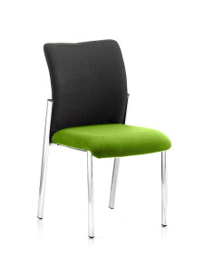 Academy Black Fabric Back Bespoke Colour Seat Without Arms Myrrh Green KCUP0042