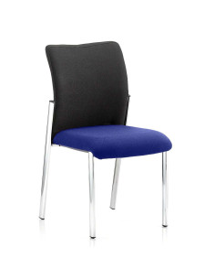 Academy Black Fabric Back Bespoke Colour Seat Without Arms Stevia Blue KCUP0043