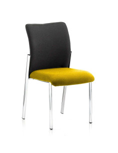 Academy Black Fabric Back Bespoke Colour Seat Without Arms Senna Yellow KCUP0045