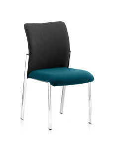 Academy Black Fabric Back Bespoke Colour Seat Without Arms Maringa Teal KCUP0047
