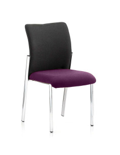 Academy Black Fabric Back Bespoke Colour Seat Without Arms Tansy Purple KCUP0048