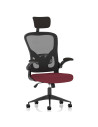 Ace Executive Bespoke Fabric Seat Ginseng Chilli Mesh Chair With Folding Arms KCUP2001