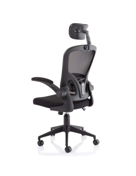 Ace Executive Bespoke Fabric Seat Ginseng Chilli Mesh Chair With Folding Arms KCUP2001 - pic 31386 | FastDaddyshop