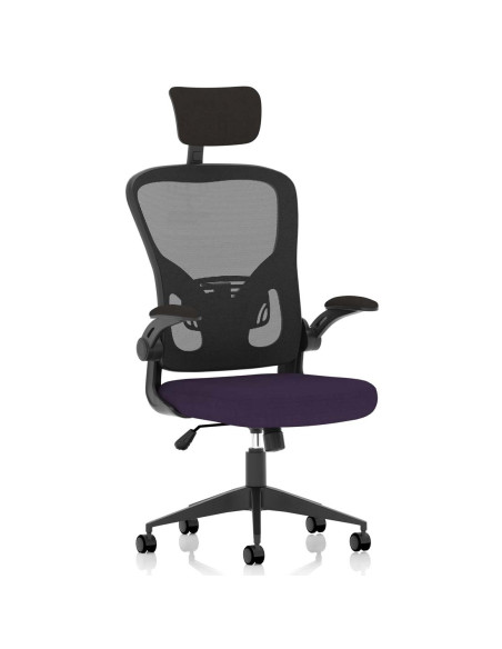 Ace Executive Bespoke Fabric Seat Tansy Purple Mesh Chair With Folding Arms KCUP2007 - pic 31408 | FastDaddyshop