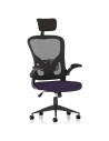 Ace Executive Bespoke Fabric Seat Tansy Purple Mesh Chair With Folding Arms KCUP2007