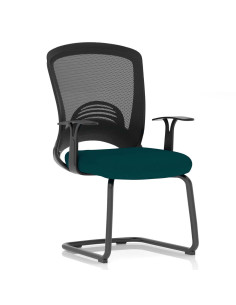 Astro Visitor Bespoke Fabric Seat Maringa Teal Mesh Chair KCUP2010