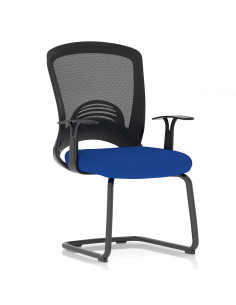 Astro Visitor Bespoke Fabric Seat Stevia Blue Mesh Chair KCUP2013