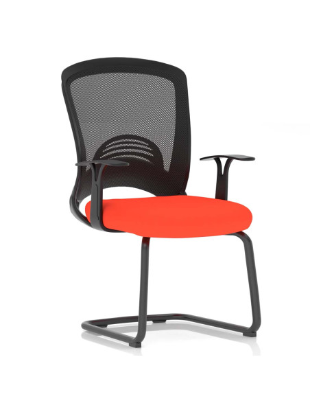 Astro Visitor Bespoke Fabric Seat Tabasco Orange Mesh Chair KCUP2014 - pic 31472 | FastDaddyshop