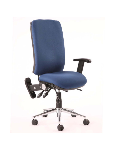 Chiro High Back Task Operators Chair Blue With Height Adjustable KC0002 - pic 31499 | FastDaddyshop